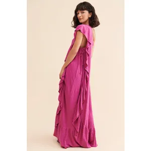 FREE PEOPLE Elisa Maxi Dress in Dahlia Mauve Size Medium thumbnail 2