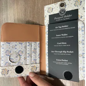 Martha Stewart Floral Passport Holder Elegant Travel Organizer Air Tag Holder thumbnail 4