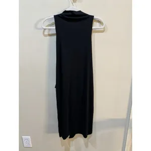 VINCE Knot Pima Cotton Black Sheath‎ Dress Tie Waist Size M, NEW NWOT, MSRP $225 thumbnail 5