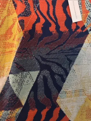 Aldo Martins Boho Geometric & Zebra Print Fall Mini Skirt in Orange thumbnail 5