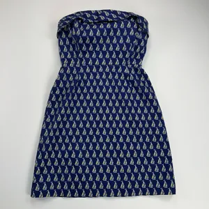 Vineyard Vines Cotton Boating Dress Navy Sailboats Strapless Sheath Size 2 thumbnail 13