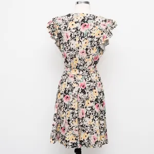 Lauren‎ Ralph Lauren. New! Knit Floral Ruffle Sleeve Dress. thumbnail 3