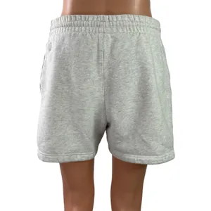 Aritzia Tna Cozy Fleece Women's Gray Drawstring Elastic Waist Lounge Shorts Sz M thumbnail 3