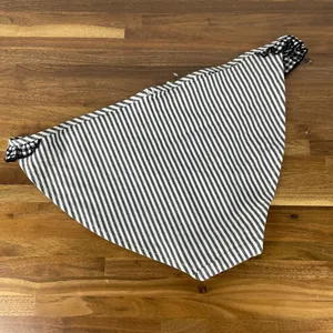Aerie Bikini Bottom Women M Black White Stripe Gingham Ruffle Full Coverage NWT thumbnail 4