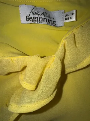 Beginning Boutique Bright Yellow Ruffle-Trim Maxi Dress + thumbnail 7