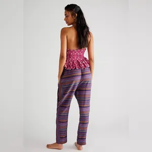 Free People Sweet Escape High‎ Waist Harem Woven Striped Pants Pouch Pockets XS thumbnail 3