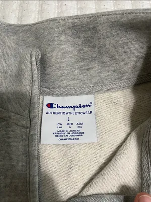 Champion Gray Michigan Quarter-Zip Sweatshirt thumbnail 2