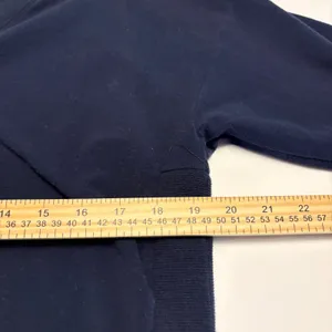 RLX Ralph Lauren Pullover Women S Navy V-Neck Ribbed Panel High-Low Top thumbnail 6