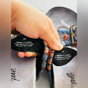 Free People Wildflowers Crossband Sandals in Blue Size 38 EUC $98 thumbnail 7