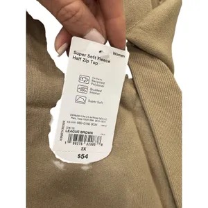 Xersion Women's Plus 2X Oversized Half Zip Pullover Sweatshirt Tan NEW thumbnail 5