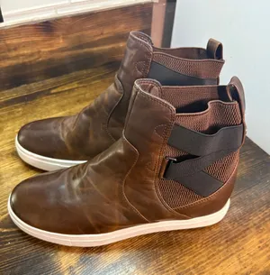 Yellow box Brown Sneaker Booties Size 9 thumbnail 1