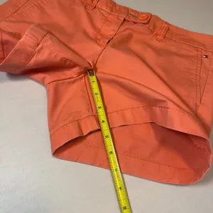 Tommy Hilfiger 4 Womens Coral Chino Shorts Coastal Mid Rise Preppy Summer Khaki thumbnail 7
