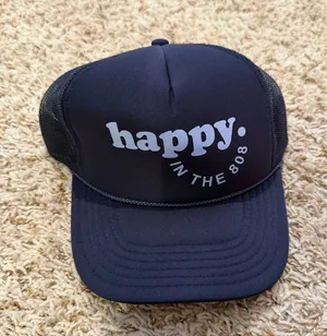 Happy In The 808 Navy Mesh Trucker Hat thumbnail 1