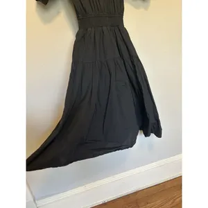 Vici Pleated Cotton Midi Dress Size Small Puff Sleeve Cottagecore Preppy Party thumbnail 3