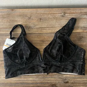 Free People Black Tameeka Lace Underwire Bra Size Size Small NWT thumbnail 1