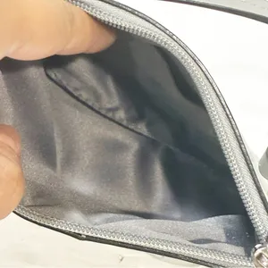 Coach Signature‎ Gray Pleated Canvas Logo Wristlet Mini Bag Wallet thumbnail 3