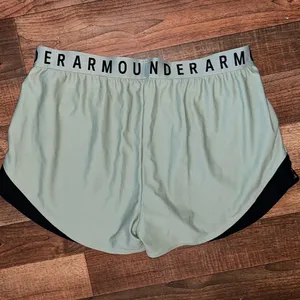 Under Armour Women's Sage and Black Athletic Shorts thumbnail 4