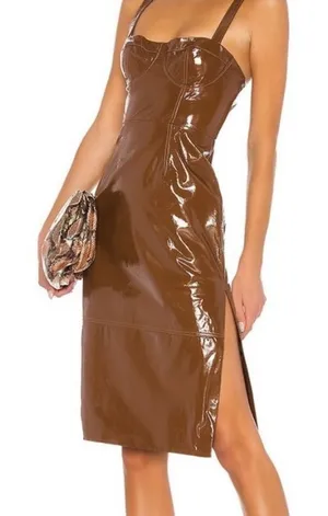 LPA‎ Ophelia Leather Midi Dress NWT thumbnail 1