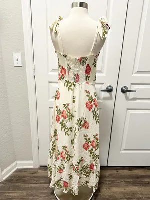Reformation Nikita Dress in Jolie Floral Rose Print thumbnail 3