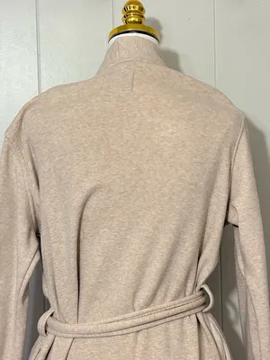 UGG Clarence Fleece Wrap Robe Oatmeal Beige Cozy Lounge Size M thumbnail 8