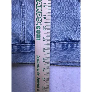 H&M‎ &Denim Trucker Jacket Women 3XL Blue Acid Wash Oversized Jean Coat thumbnail 5
