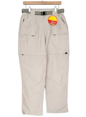 LL Bean Tan Convertible Zip Off Hiking Pants Shorts Sunsmart UPF 50+ Sz S thumbnail 1