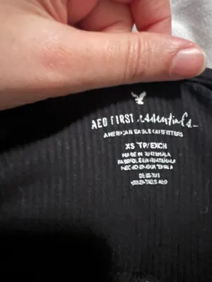 American Eagle Lace-Up Bodysuit Black thumbnail 2