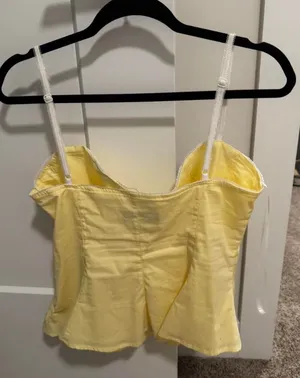Zara yellow corset top thumbnail 1