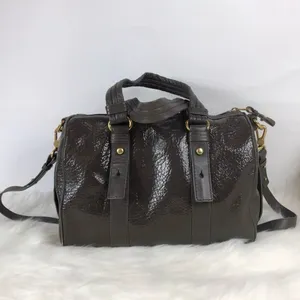 Marc by Marc Jacobs Leather Bag Totally Turnlock Shifty Satchel Gray Purse XBody thumbnail 4