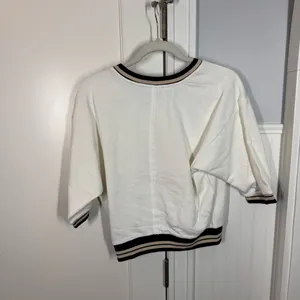 Anthro Anthropologie Pilcro Beaded Varsity Crewneck‎ Sweatshirt size xs nwt thumbnail 7