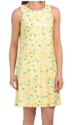 Pappagallo Shift Dress Womens XL Yellow‎ Lemon Print Sleeveless Summer Mini thumbnail 1