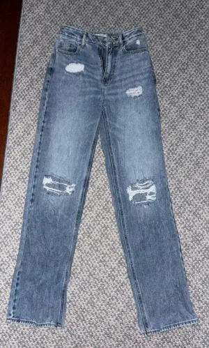 PACSUN Light Indigo Ripped 90s Boyfriend Jeans thumbnail 2