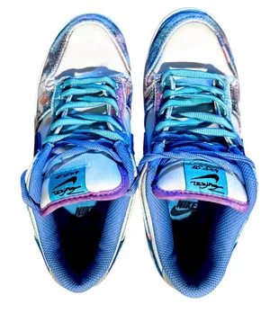 Nike x Futura Laboratories SB Dunk Low “ Bleached Aqua” Sneakers Size 7 Women thumbnail 7