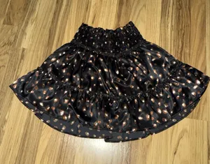 Altar'd State Skirt Women's Size M Medium Black Brown‎ Ruffle thumbnail 1
