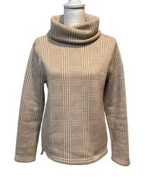 J. Crew Women's‎ Beige Sandstone Long Sleeve Funnelneck Sweater Size Medium thumbnail 1