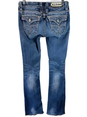 Rock Revival Maggie B21 Bootcut Jeans Women’s 27 Embellished Y2K Medium Wash thumbnail 6