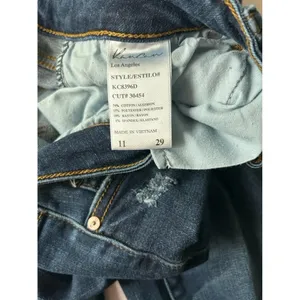 Kancan Mid Rise Ankle Skinny Jeans Size 11/29 Dark Wash Raw Hem KC8396D thumbnail 4