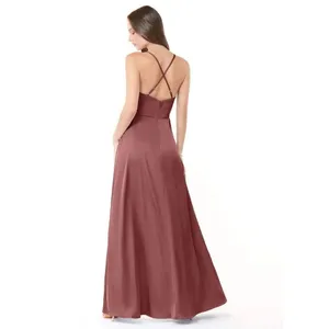 ✨AZAZIE MINA STRETCH SATIN LiGHT PINK DRESS✨ thumbnail 5
