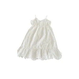 Japna White Cotton Eyelet Smocked Maxi Sundress - Boho Cottagecore size S thumbnail 5