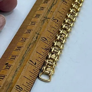 Vintage rhinestone tennis bracelet 7” gold-tone. thumbnail 4