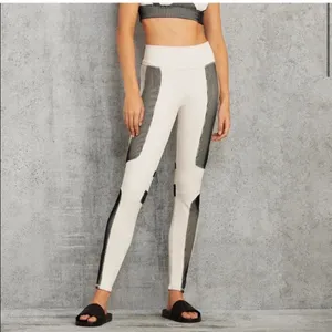 ALO High- Waisted Electric Leggings in Bone / Black SMALL thumbnail 3