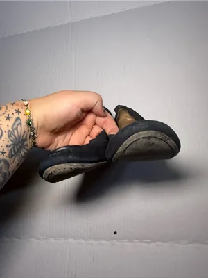 Tory Burch Black Suede Ballet Flats with Gold Logo thumbnail 3