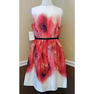 Little Mistress Ivory Watercolor Floral Dress US 10 Cocktail Retro Modcloth Elate Evening $129 thumbnail 3