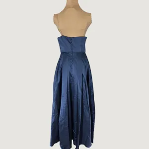 3080 | NWT Fame Partners Navy Satin Strapless Gown Women 6 Prom HOCO Homecoming thumbnail 5