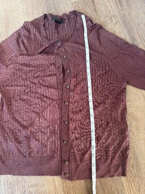 Ann Taylor Brown Button Down Cardigan - Size XL thumbnail 6