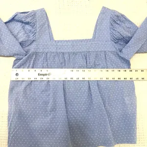 Caslon small square neck popover puff balloon sleeve 3/4 sleeve blouse TB 3084 thumbnail 6