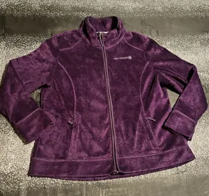 Womens XL Free Country Cozy Heather Plum Purple Butter Pile Fleece ZipUp Jacket thumbnail 1