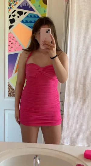 Hello Molly Mini Dress Pink thumbnail 1