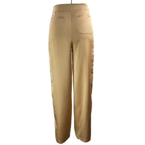 Tularosa Women's Beige Tan High Waisted Pocket Front Wide Leg Trouser Pants XS thumbnail 3