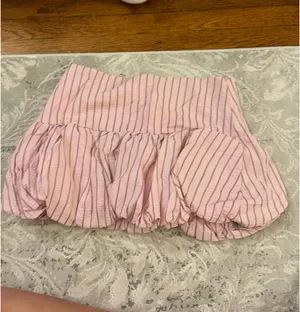 Pink striped bubble skirt Size L thumbnail 2